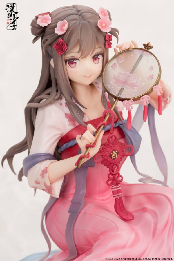 Descubre el apasionante mundo de Estatua Lotus Reflection Hanfu Girls.