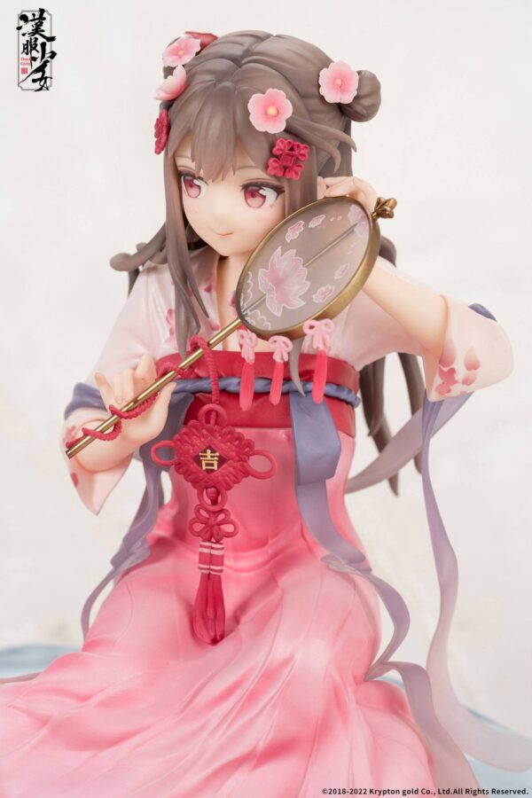 Descubre el apasionante mundo de Estatua Lotus Reflection Hanfu Girls.