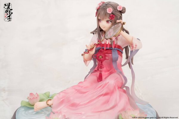 Descubre el apasionante mundo de Estatua Lotus Reflection Hanfu Girls.