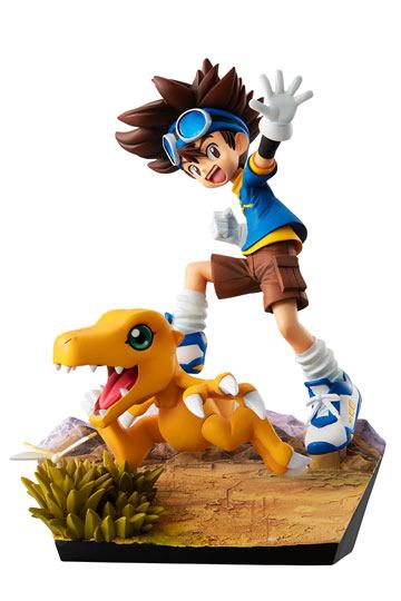 Estatua Taichi Yagami y Agumon 20th Anniversary