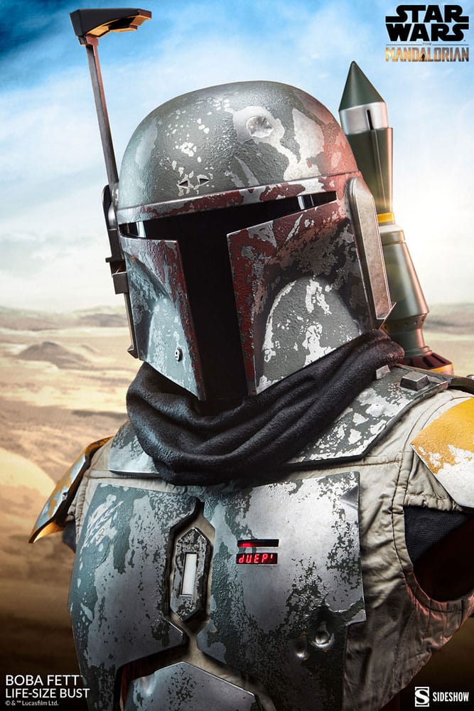 Descubre el apasionante mundo de Busto The Mandalorian Boba Fett 81 cm.
