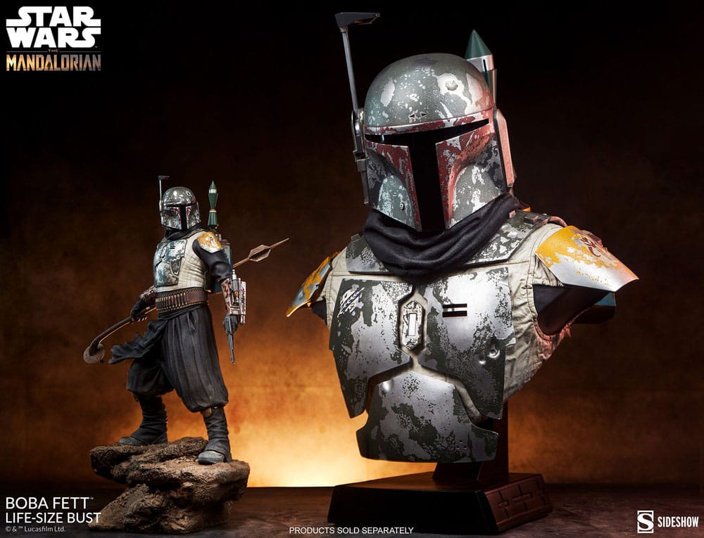 Descubre el apasionante mundo de Busto The Mandalorian Boba Fett 81 cm.