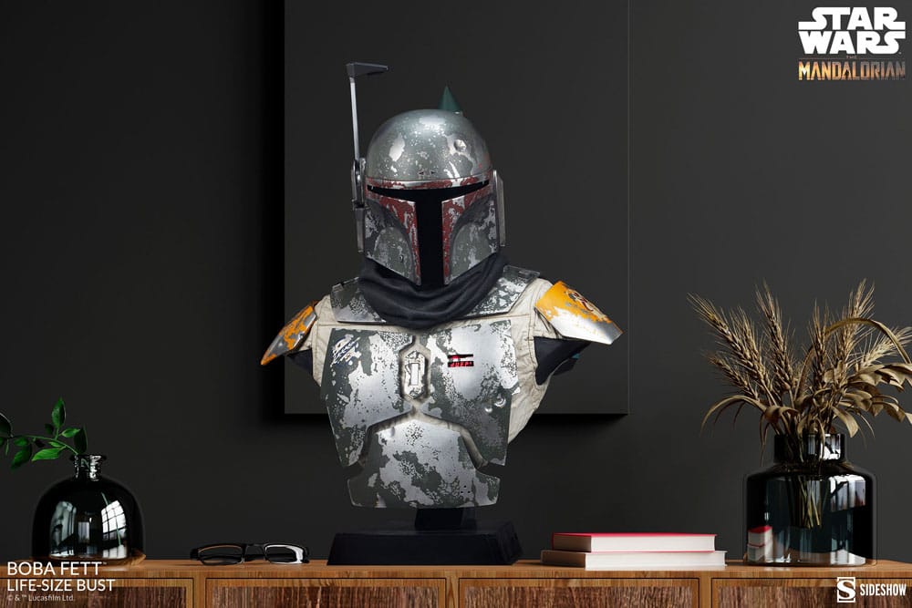 Descubre el apasionante mundo de Busto The Mandalorian Boba Fett 81 cm.