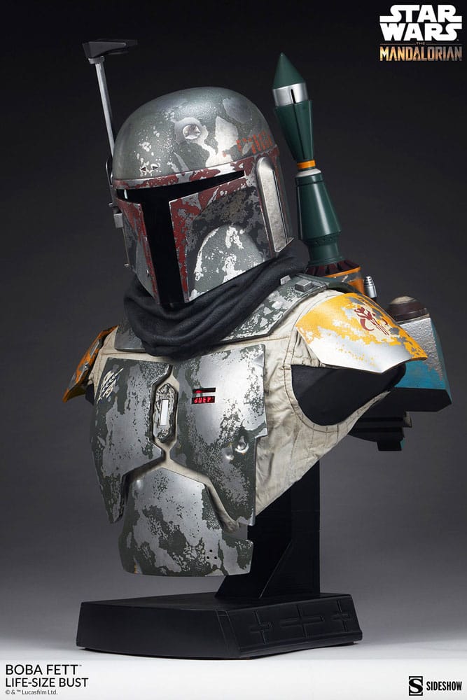 Descubre el apasionante mundo de Busto The Mandalorian Boba Fett 81 cm.
