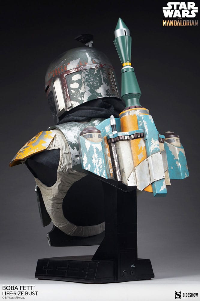 Descubre el apasionante mundo de Busto The Mandalorian Boba Fett 81 cm.