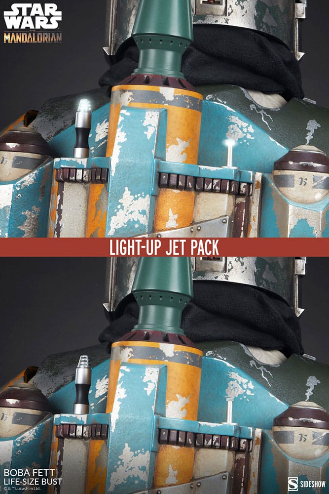 Descubre el apasionante mundo de Busto The Mandalorian Boba Fett 81 cm.