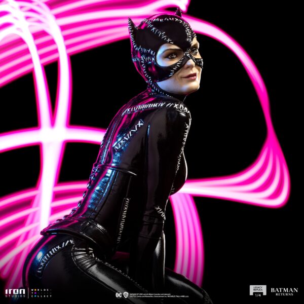 Figura Estatua MiniCo Catwoman De Batman Returns 17 Cm, Coleccionable De Iron Studios, Inspirada En Michelle Pfeiffer, Ideal Para Fans De DC