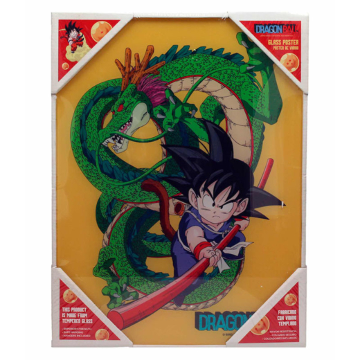Descubre el apasionante mundo de Póster de cristal Goku con Shenron Dragon Ball.