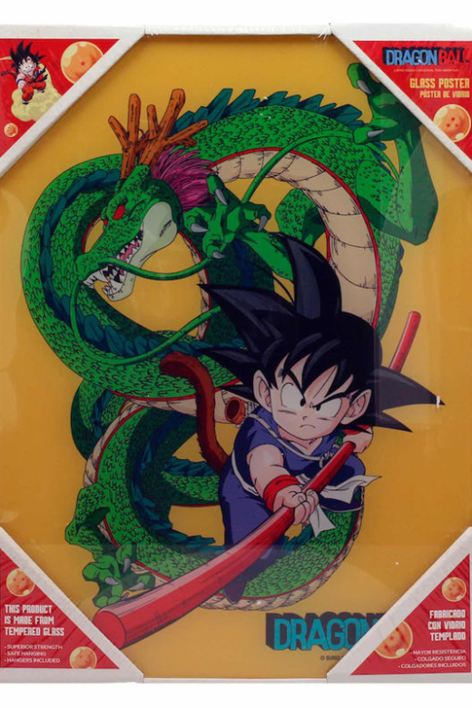 Descubre el apasionante mundo de Póster de cristal Goku con Shenron Dragon Ball.