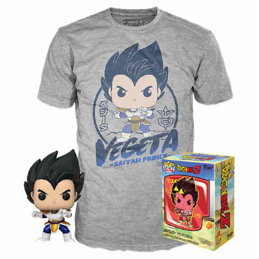 Descubre el apasionante mundo de Figura y Camiseta Dragon Ball Z Vegeta POP Set.