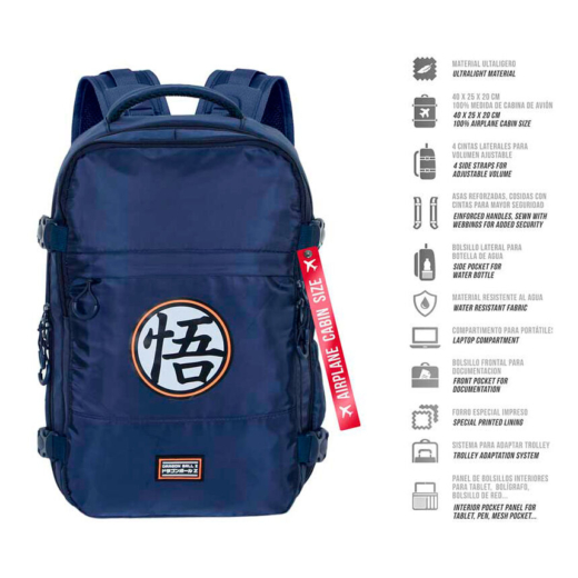 Descubre el apasionante mundo de Mochila Dragon Ball Z Símbolo 40cm.