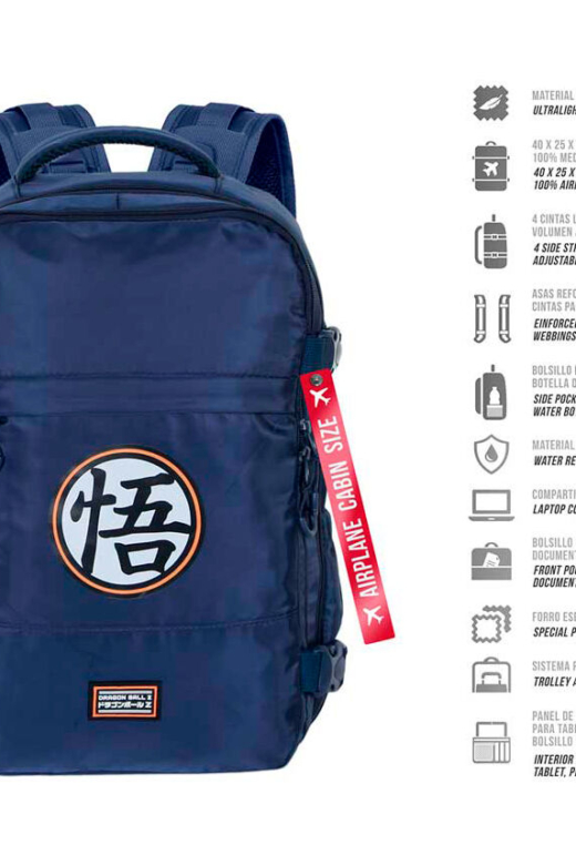 Descubre el apasionante mundo de Mochila Dragon Ball Z Símbolo 40cm.