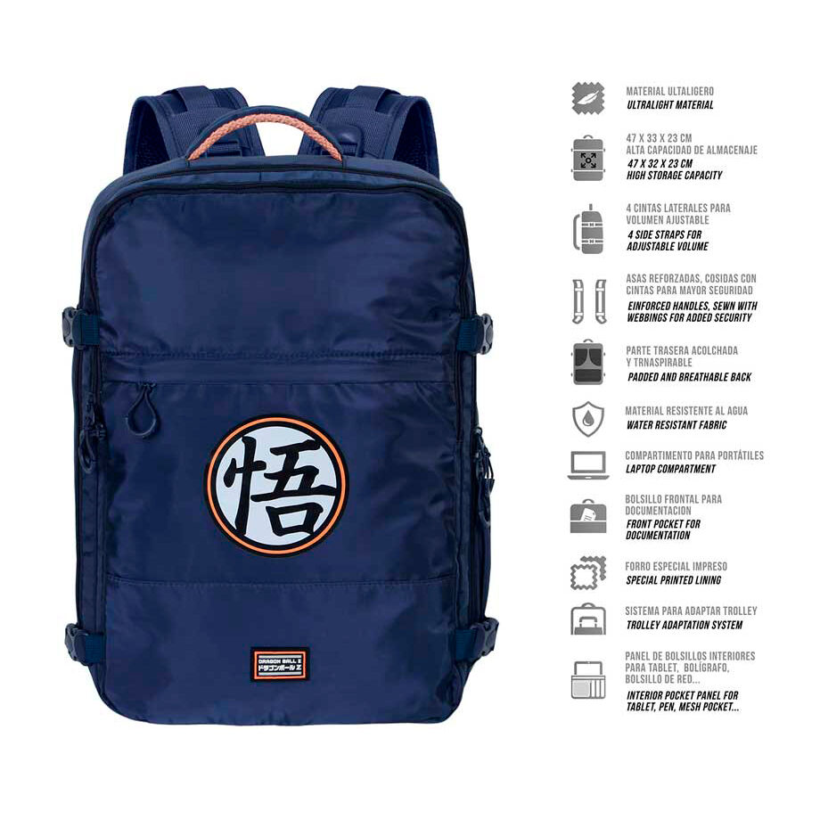 Descubre el apasionante mundo de Mochila Dragon Ball Z Symbol 49 cm.