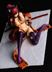 Descubre el apasionante mundo de Figura Erza Scarlet Estilo Gravure Gato Halloween.