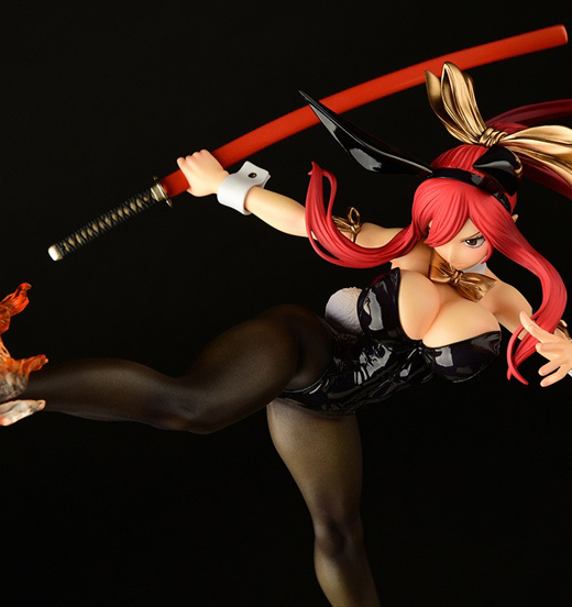 Descubre el apasionante mundo de Figura Erza Scarlet Patada Alta Versión Conejo Negro Fairy Tail.