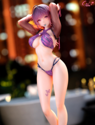 Descubre el apasionante mundo de Figura Preparándose para una Cita Shiso por myabit.