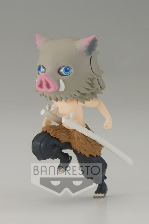 Descubre el apasionante mundo de Figura Inosuke Hashibira Demon Slayer Kimetsu No Yaiba Q posket 7cm.