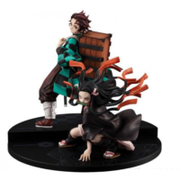 Descubre el apasionante mundo de Figura Hermano y Hermana Kamado Demon Slayer 17cm.