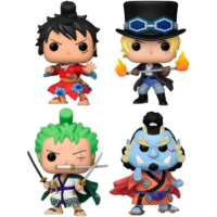 Descubre el apasionante mundo de Set de 4 Figuras POP One Piece Exclusivo.