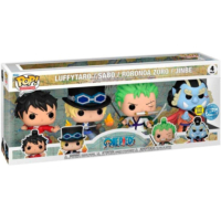Descubre el apasionante mundo de Set de 4 Figuras POP One Piece Exclusivo.