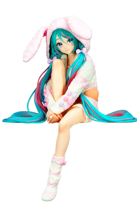 Descubre el apasionante mundo de Figura Hatsune Miku Pijama con Orejas de Conejo 14cm.
