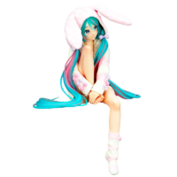 Descubre el apasionante mundo de Figura Hatsune Miku Pijama con Orejas de Conejo 14cm.