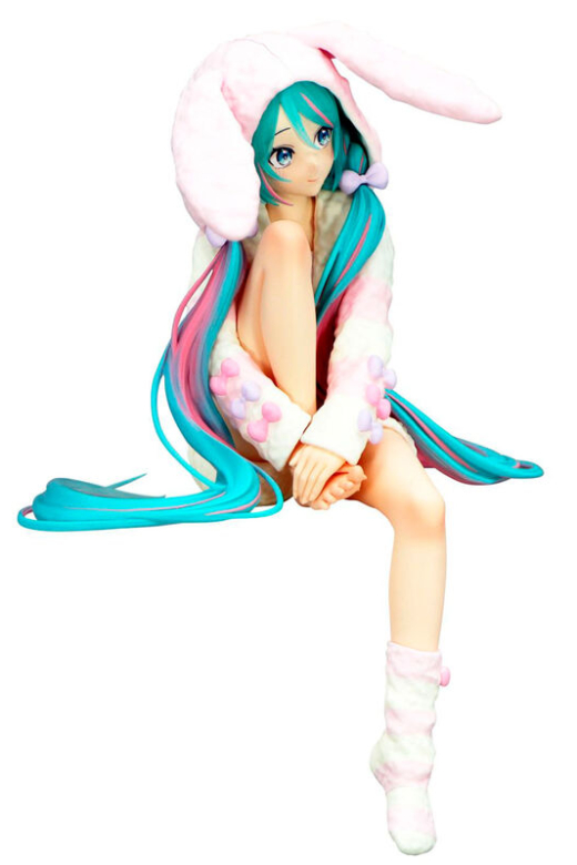 Descubre el apasionante mundo de Figura Hatsune Miku Pijama con Orejas de Conejo 14cm.