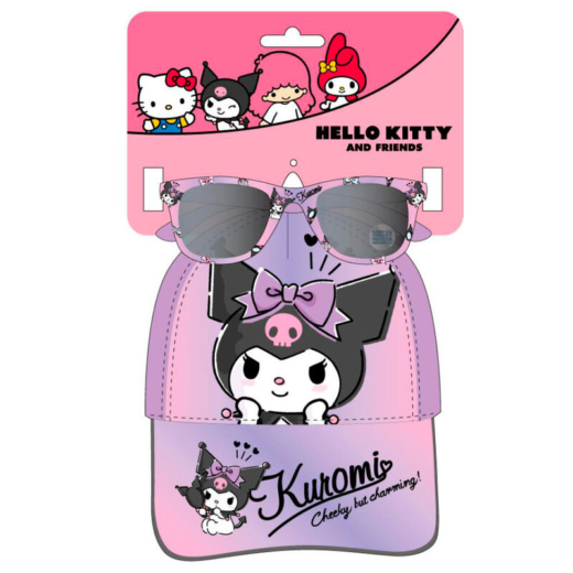 Descubre el apasionante mundo de Set gorra y gafas de sol Kuromi Hello Kitty.