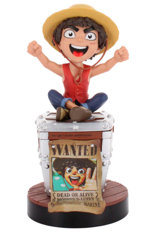 Descubre el apasionante mundo de Soporte Cable Guy Luffy One Piece Wanted Poster.