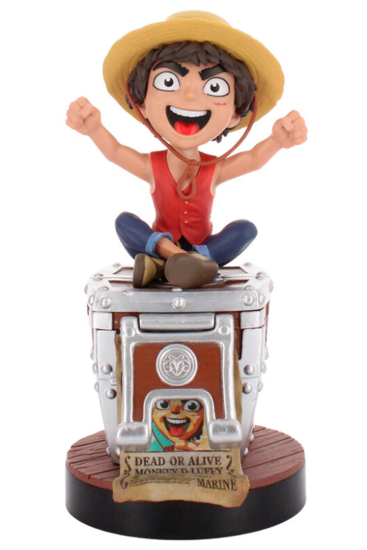 Descubre el apasionante mundo de Soporte Cable Guy Luffy One Piece Wanted Poster.