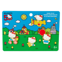 Descubre el apasionante mundo de Set de Pines 50 Aniversario Hello Kitty Loungefly.