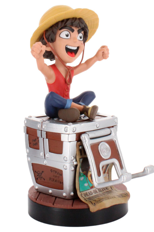Descubre el apasionante mundo de Soporte Cable Guy Luffy One Piece Wanted Poster.