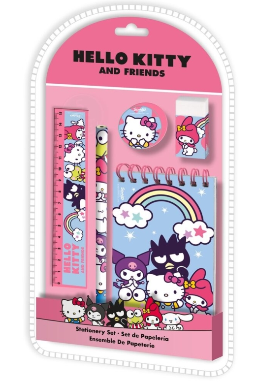 Descubre el apasionante mundo de Blister papelería Hello Kitty y Amigos 5 piezas.