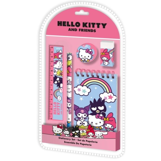 Descubre el apasionante mundo de Blister papelería Hello Kitty y Amigos 5 piezas.