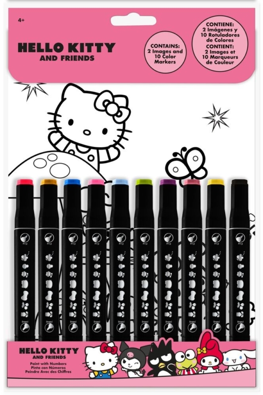 Descubre el apasionante mundo de Pinta por Números Hello Kitty y Amigos.