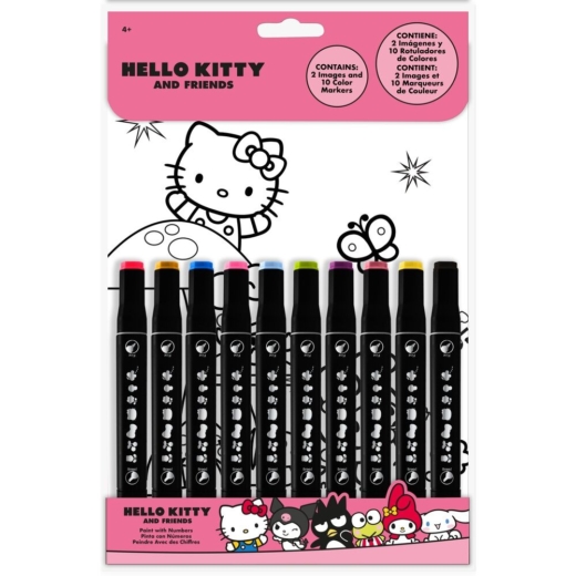 Descubre el apasionante mundo de Pinta por Números Hello Kitty y Amigos.