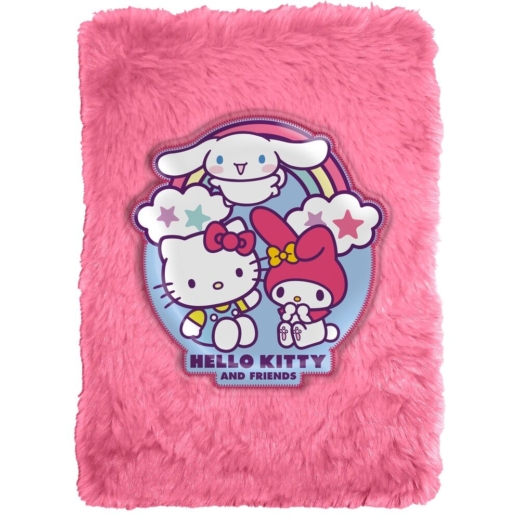 Descubre el apasionante mundo de Cuaderno peluche A5 Hello Kitty y Amigos.