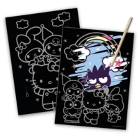 Descubre el apasionante mundo de Set de Papelería Scratch Art Hello Kitty y Amigos.