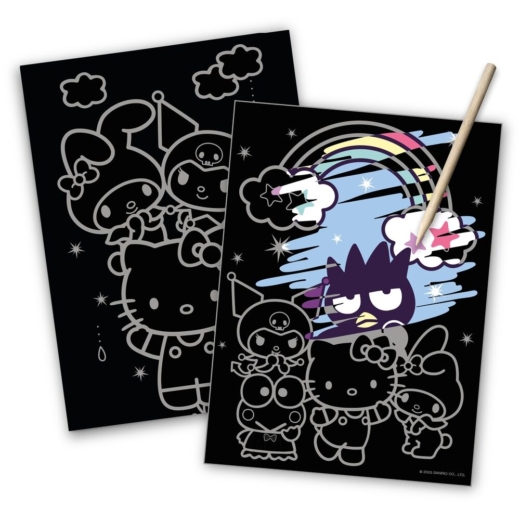 Descubre el apasionante mundo de Set de Papelería Scratch Art Hello Kitty y Amigos.