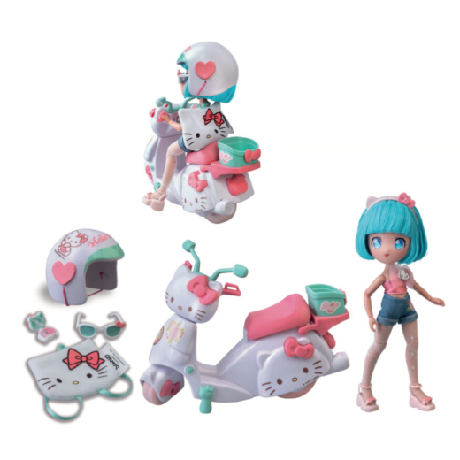 Descubre el apasionante mundo de Muñeca Manga Hello Kitty Scooter Rosa.